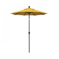 California Umbrella 6' Bronze Aluminum Market Patio Umbrella, Sunbrella Sunflower Yellow 194061338131